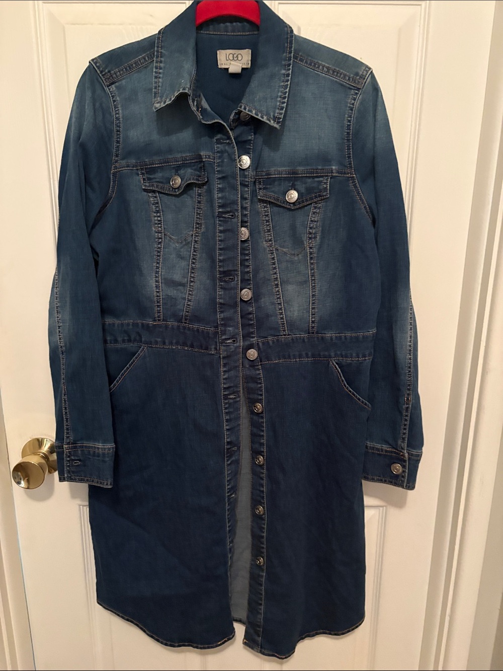 QVC logo by Lori Goldstein denim dress NWOT